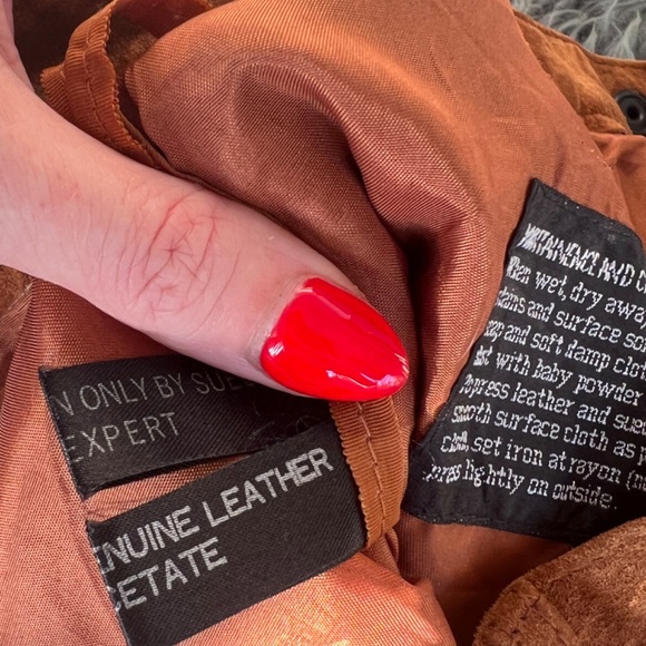 Handmade Vintage High Waist Suede Pants - Sequin work - Picture 12 of 12